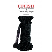 Черная веревка для фиксации Deluxe Silky Rope - 9,75 м. - Pipedream - купить с доставкой в Твери