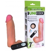 Фаллическая насадка Харнесс UNICOCK 7  с вибрацией - 19 см. - LOVETOY (А-Полимер) - купить с доставкой в Твери