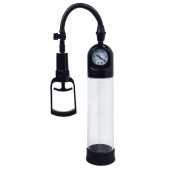 Чёрная вакуумная помпа A-toys с манометром и прозрачной колбой - A-toys - в Твери купить с доставкой