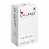 Ультратонкие презервативы Unilatex Ultra Thin - 12 шт. + 3 шт. в подарок - Unilatex - купить с доставкой в Твери