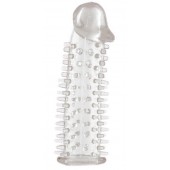 Прозрачная насадка на половой член с закрытой головкой и шипами - 12,5 см. - Toyfa Basic - в Твери купить с доставкой