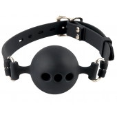 Силиконовый кляп-шар с отверстиями для дыхания Silicone Breathable Ball Gag Small - Pipedream - купить с доставкой в Твери
