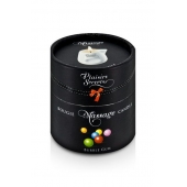 Массажная свеча с ароматом бубль-гума Bougie de Massage Gourmande Bubble Gum - 80 мл. - Plaisir Secret - купить с доставкой в Твери