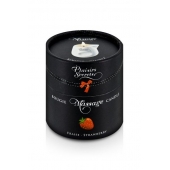Массажная свеча с ароматом клубники Bougie de Massage Gourmande Fraise - 80 мл. - Plaisir Secret - купить с доставкой в Твери