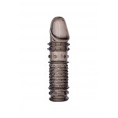 Дымчатая закрытая насадка ToyFa XLover с чешуйками и пупырышками - 13,5 см. - ToyFa - в Твери купить с доставкой