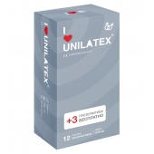 Презервативы с рёбрами Unilatex Ribbed - 12 шт. + 3 шт. в подарок - Unilatex - купить с доставкой в Твери