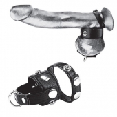 Утяжка для мошонки и пениса Cock Ring With 1  Ball Stretcher And Optional Weight Ring - BlueLine - купить с доставкой в Твери