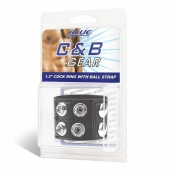 Ремень на член и мошонку 1.5  Cock Ring With Ball Strap - BlueLine - купить с доставкой в Твери