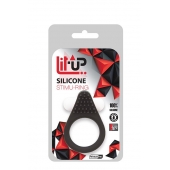 Чёрное эрекционное кольцо LIT-UP SILICONE STIMU RING 1 BLACK - Dream Toys - в Твери купить с доставкой