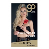Пластиковая метелочка с красными пёрышками Small Feather Tickler - 32 см. - Blush Novelties - купить с доставкой в Твери
