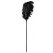 Стек с большим чёрным пером Large Feather Tickler - 65 см. - Blush Novelties - купить с доставкой в Твери