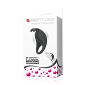 Чёрное эрекционное кольцо с вибрацией Rabbit Vibrator - Baile - в Твери купить с доставкой