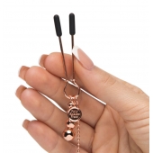 Золотистые зажимы для сосков и клитора All Sensation Nipple and Clitoral Chain - Fifty Shades of Grey - купить с доставкой в Твери