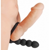 Насадка для двойного проникновения Double Fun Cock Ring with Double Penetration Vibe - XR Brands - в Твери купить с доставкой