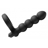 Насадка для двойного проникновения Double Fun Cock Ring with Double Penetration Vibe - XR Brands - в Твери купить с доставкой