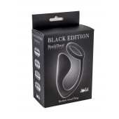 Чёрное эрекционное кольцо с анальной пробкой Button Anal Plug - Lola Games - в Твери купить с доставкой