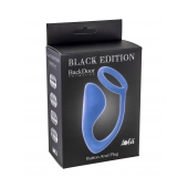 Синее эрекционное кольцо с анальной пробкой Button Anal Plug - Lola Games - в Твери купить с доставкой
