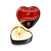 Массажная свеча с ароматом клубники Bougie Massage Candle - 35 мл. - Plaisir Secret - купить с доставкой в Твери