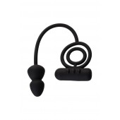 Чёрное эрекционное кольцо с вибропулькой и анальным хвостом - Erotist Adult Toys - в Твери купить с доставкой