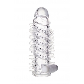 Насадка на пенис TOYFA A-Toys с вибропулей и шипами - 13,4 см. - A-toys - в Твери купить с доставкой