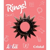 Чёрное эрекционное кольцо Rings Cristal - Lola Games - в Твери купить с доставкой