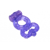 Фиолетовое эрекционное кольцо Rings Treadle с подхватом - Lola Games - в Твери купить с доставкой