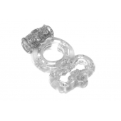 Прозрачное эрекционное кольцо Rings Treadle с подхватом - Lola Games - в Твери купить с доставкой
