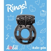 Черное эрекционное кольцо с вибрацией Rings Axle-pin - Lola Games - в Твери купить с доставкой