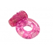 Розовое эрекционное кольцо с вибрацией Rings Axle-pin - Lola Games - в Твери купить с доставкой
