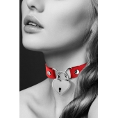 Красный чокер с замком в форме сердца - Bijoux Pour Toi - купить с доставкой в Твери