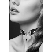 Черный чокер с замком в форме сердца - Bijoux Pour Toi - купить с доставкой в Твери