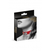 Красный узенький чокер с кольцом - Bijoux Pour Toi - купить с доставкой в Твери
