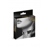 Чёрный чокер с кольцом в форме сердца - Bijoux Pour Toi - купить с доставкой в Твери
