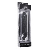 Чёрная увеличивающая насадка на член Mamba Cock Sheath Packaged - 16,5 см. - XR Brands - в Твери купить с доставкой