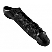 Чёрная увеличивающая насадка на член Mamba Cock Sheath Packaged - 16,5 см. - XR Brands - в Твери купить с доставкой