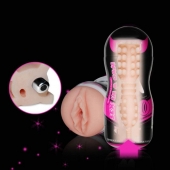 Мастурбатор-вагина Sex In A Can Vibra Vagina Tunnel - Lovetoy - в Твери купить с доставкой