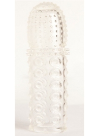 Прозрачная закрытая гелевая насадка - 13,5 см. - Toyfa Basic - в Твери купить с доставкой