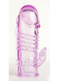 Фиолетовая насадка с коготком и шипами - 13 см. - Toyfa Basic - в Твери купить с доставкой