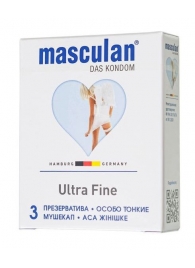 Ультратонкие презервативы Masculan Ultra Fine с обильной смазкой - 3 шт. - Masculan - купить с доставкой в Твери