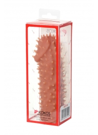 Телесная насадка на фаллос с имитацией шипов KOKOS Extreme Sleeve 07 - 14,7 см. - KOKOS - в Твери купить с доставкой