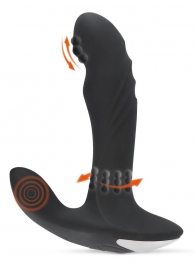 Черный вибромассажер простаты с функцией римминга Plug with Perineum Stimulator - 16,6 см. - Orion - в Твери купить с доставкой