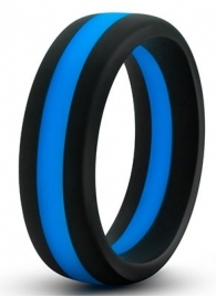 Черно-синее эрекционное кольцо Silicone Go Pro Cock Ring - Blush Novelties - в Твери купить с доставкой