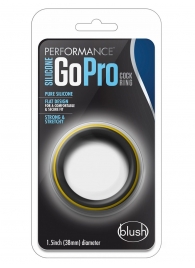 Черно-желтое силиконовое эрекционное кольцо Silicone Go Pro Cock Ring - Blush Novelties - в Твери купить с доставкой