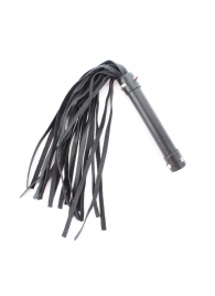Черная длинная плеть с шипами - 55 см. - БДСМ Арсенал - купить с доставкой в Твери