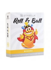 Стимулирующий презерватив-насадка Roll   Ball Banana - Sitabella - купить с доставкой в Твери