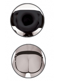 Черный полый страпон унисекс Hollow Strap-On - 14,5 см. - Pipedream - купить с доставкой в Твери