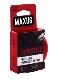 Ультратонкие презервативы в железном кейсе MAXUS Sensitive - 3 шт. - Maxus - купить с доставкой в Твери