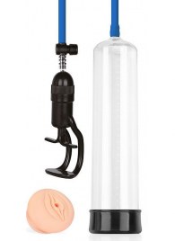 Прозрачная вакуумная помпа Sex Expert с насадкой-вагиной - Sex Expert - в Твери купить с доставкой
