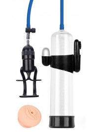 Прозрачная вакуумная вибропомпа Sex Expert с насадкой-вагиной - Sex Expert - в Твери купить с доставкой