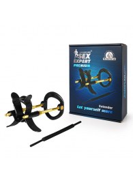 Черно-золотистый экстендер для пениса Sex Expert - Sex Expert - в Твери купить с доставкой